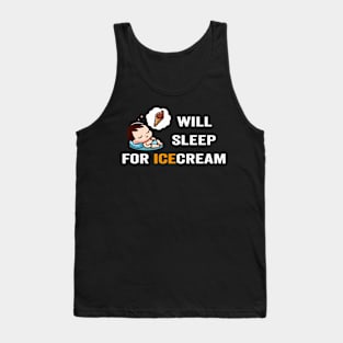 Will sleep for icecream toddler pajamas baby valentines day outfit girl Tank Top